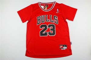 Maillot De Basket Chicago Bulls Michael Jordan 23 Manches Courtes Rouge